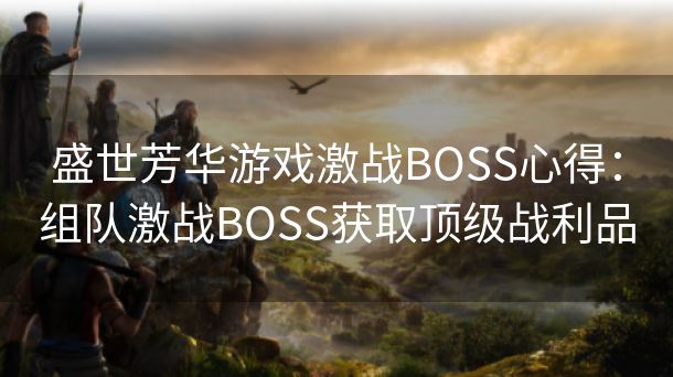 盛世芳华游戏激战BOSS心得：组队激战BOSS获取顶级战利品