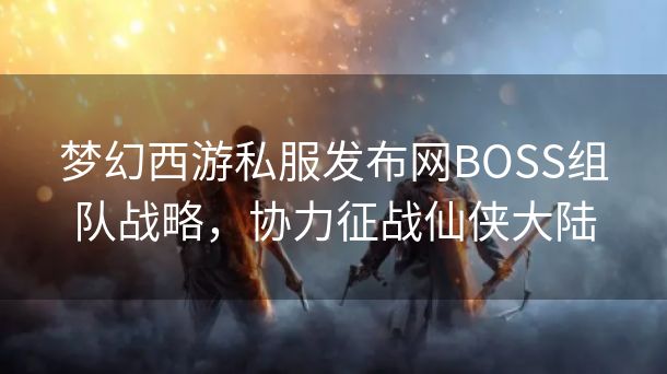 梦幻西游私服发布网BOSS组队战略，协力征战仙侠大陆